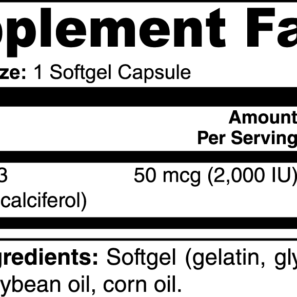 GLORYSUN Vitamin D3 2,000 IU - karenmartel