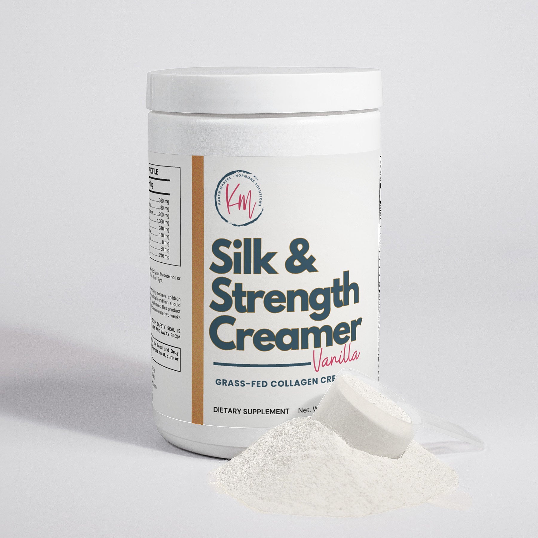 Silk and Strength Creamer Grass - Fed Collagen (Vanilla) - karenmartel